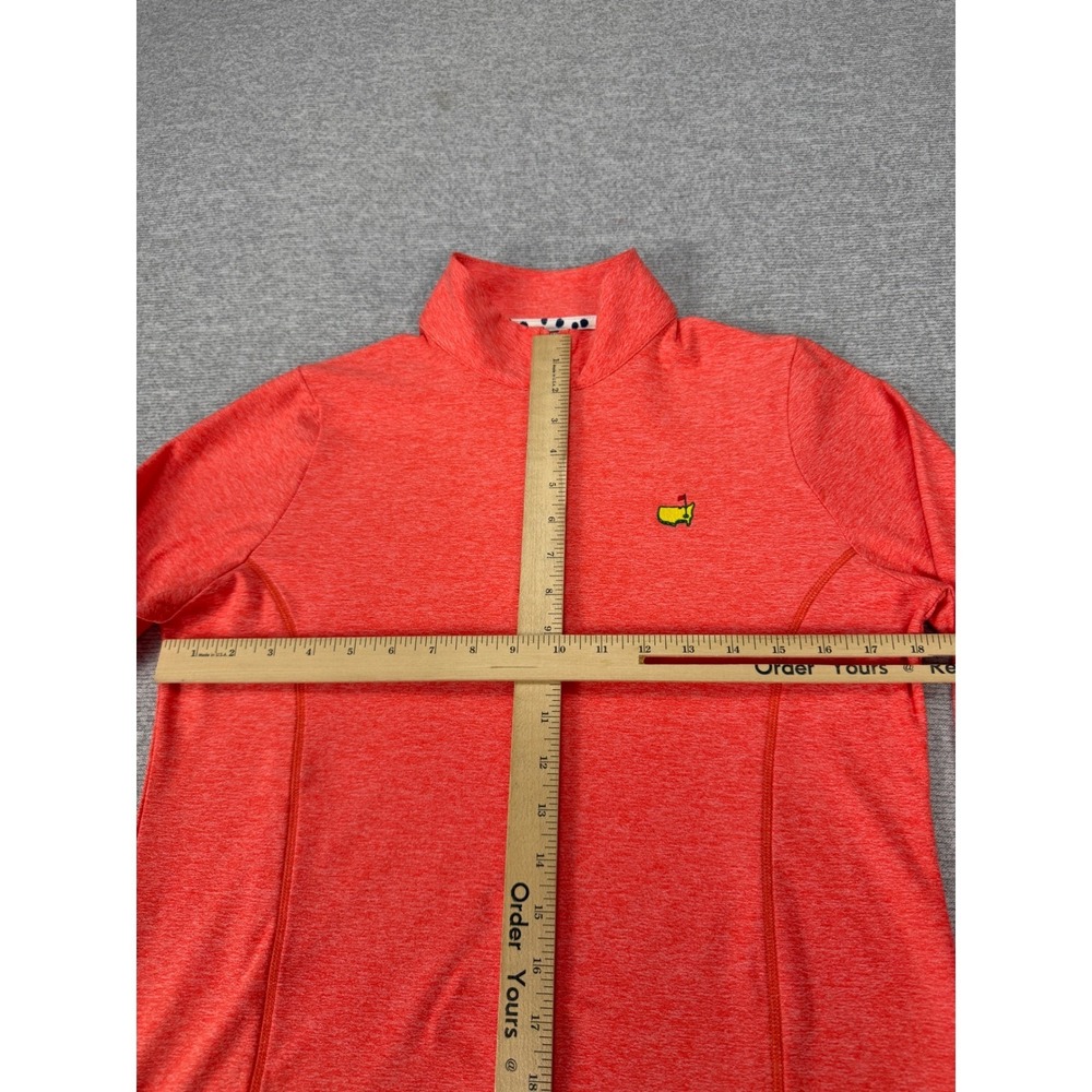 Masters Peter Millar Womens Coral Heather Quarter Zip Golf Pullover M - Picture 9 of 16